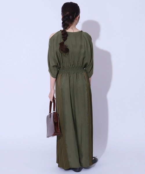 Dot＆Stripes CHILD WOMAN（ドットアンドストライプス　チャイルドウーマン）の「【NET別注】キュプラフィブリルツイル オールインワン（つなぎ/オールインワン・レディース・カーキ・FREE）」の4枚目の写真