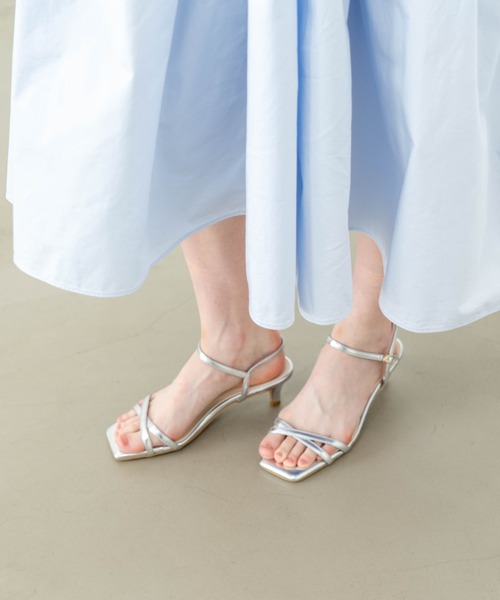 Launa lea（ラウナレア）の「ダブルクロスストラップヒールサンダル(0517)（サンダル・レディース・アイボリー/ピンク/ブラック/シルバー/グリーン・S/M/L/LL）」の18枚目の写真