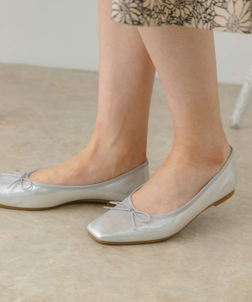 RODE SKO(ロデスコ)の「『MADE IN JAPAN』スクエアトゥバレエシューズ(バレエシューズ・レディース・ゴールド/ブラック/シルバー・37/38/36)」の5枚目の写真