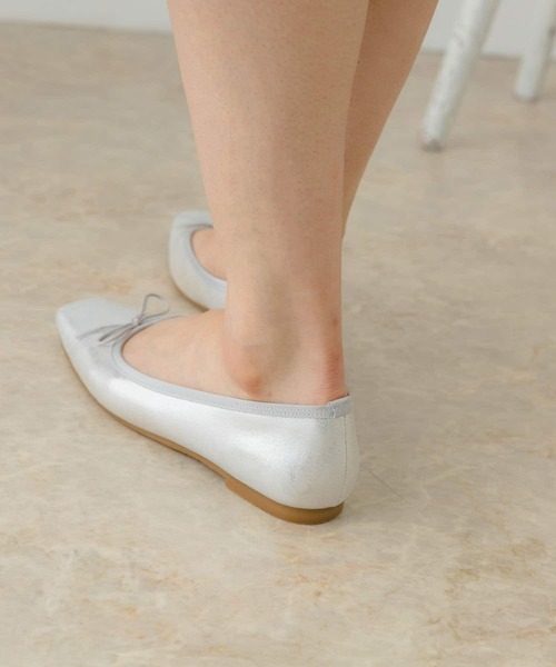 RODE SKO(ロデスコ)の「『MADE IN JAPAN』スクエアトゥバレエシューズ(バレエシューズ・レディース・ゴールド/ブラック/シルバー・37/38/36)」の6枚目の写真