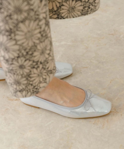 RODE SKO(ロデスコ)の「『MADE IN JAPAN』スクエアトゥバレエシューズ(バレエシューズ・レディース・ゴールド/ブラック/シルバー・37/38/36)」の8枚目の写真