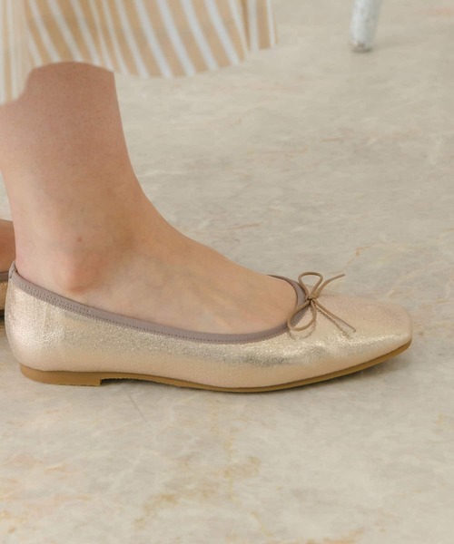 RODE SKO(ロデスコ)の「『MADE IN JAPAN』スクエアトゥバレエシューズ(バレエシューズ・レディース・ゴールド/ブラック/シルバー・37/38/36)」の16枚目の写真