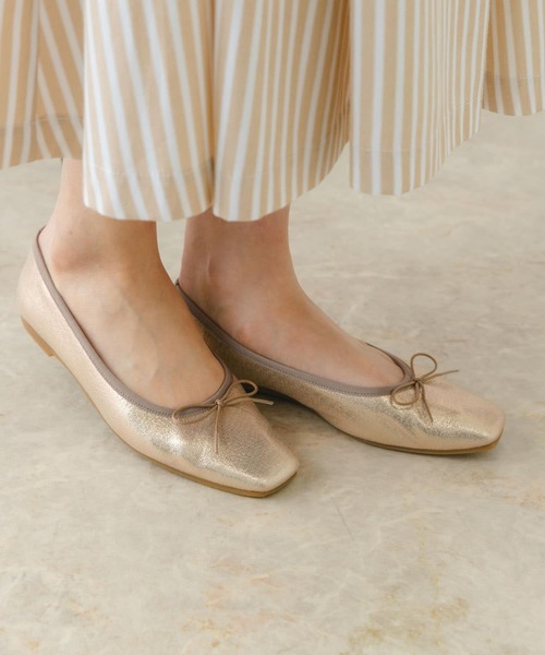 RODE SKO(ロデスコ)の「『MADE IN JAPAN』スクエアトゥバレエシューズ(バレエシューズ・レディース・ゴールド/ブラック/シルバー・37/38/36)」の18枚目の写真