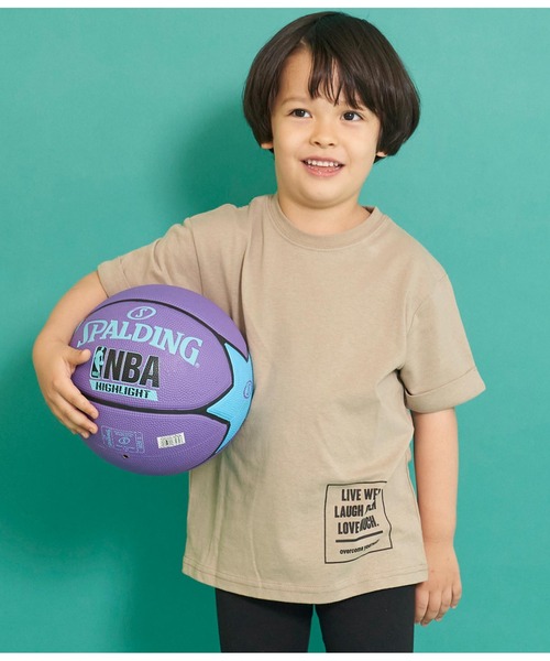 ANAP kids(アナップキッズ)の「ロールアッププリントビッグTシャツ【親子お揃い】(Tシャツ/カットソー・キッズ・ブラック/ベージュ/ライトグレー/サックスブルー・110cm/100cm/120cm/130cm)」の14枚目の写真