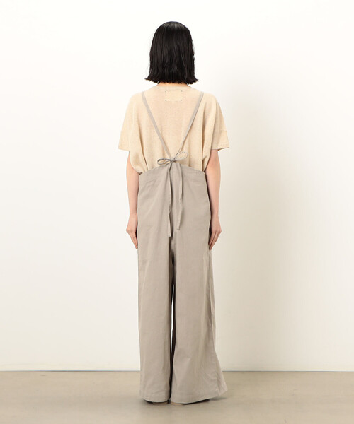 ONIGIRI（オニギリ）の「コットンリネン　サロペット（サロペット/オーバーオール・レディース・チャコール/ベージュ/カーキ・LARGE/MEDIUM）」の13枚目の写真