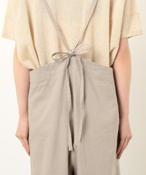 ONIGIRI（オニギリ）の「コットンリネン　サロペット（サロペット/オーバーオール・レディース・チャコール/ベージュ/カーキ・LARGE/MEDIUM）」の17枚目の写真