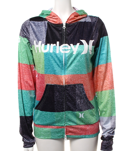Hurley （ハーレー）の「RASH FULL ZIP OPEN HOOD O&O（水着・レディース・ホワイト/ブラック系その他/ピンク/その他1/レオパード/ミント/ブラック・MEDIUM）」の6枚目の写真