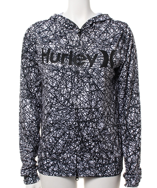 Hurley （ハーレー）の「RASH FULL ZIP OPEN HOOD O&O（水着・レディース・ホワイト/ブラック系その他/ピンク/その他1/レオパード/ミント/ブラック・MEDIUM）」の4枚目の写真