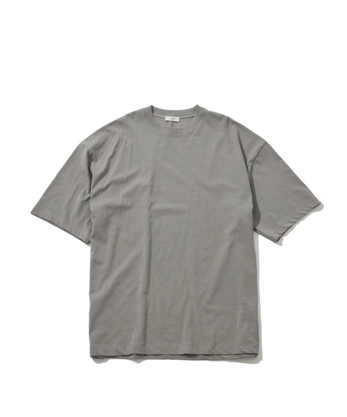 ATON(エイトン)の「【ATON / エイトン】FRESCA PLATE OVERSIZED T-SHIRT(Tシャツ/カットソー・メンズ・ネイビー/グレー・4/6)」の2枚目の写真