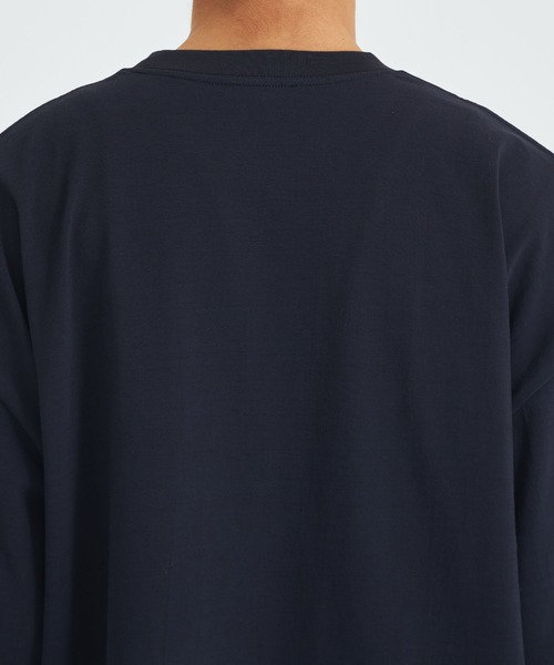ATON(エイトン)の「【ATON / エイトン】FRESCA PLATE OVERSIZED T-SHIRT(Tシャツ/カットソー・メンズ・ネイビー/グレー・4/6)」の18枚目の写真