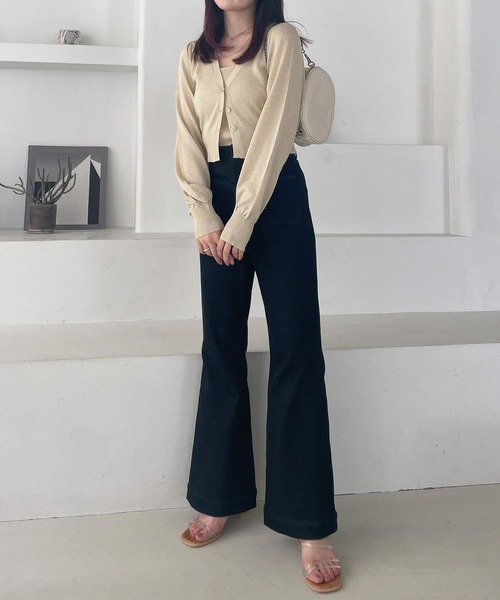 Heather（ヘザー）の「フロントポケットデニム　704503（デニムパンツ・レディース・ブラック/ブルー・SMALL/MEDIUM）」の4枚目の写真