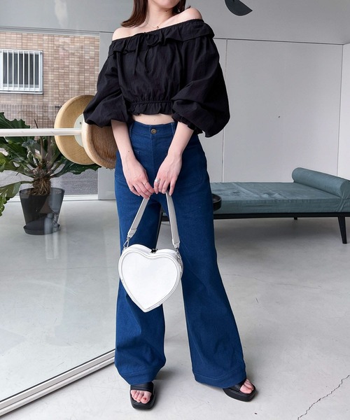 Heather（ヘザー）の「フロントポケットデニム　704503（デニムパンツ・レディース・ブラック/ブルー・SMALL/MEDIUM）」の6枚目の写真