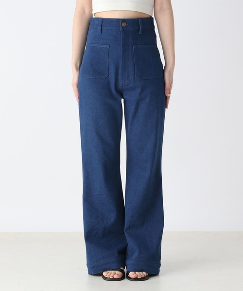 Heather（ヘザー）の「フロントポケットデニム　704503（デニムパンツ・レディース・ブラック/ブルー・SMALL/MEDIUM）」の7枚目の写真