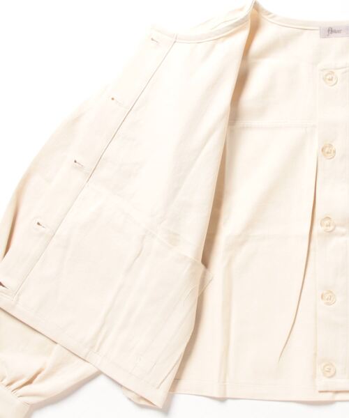 flower(フラワー)の「サニージャケット2(ノーカラージャケット・レディース・アイボリー・FREE)」の16枚目の写真