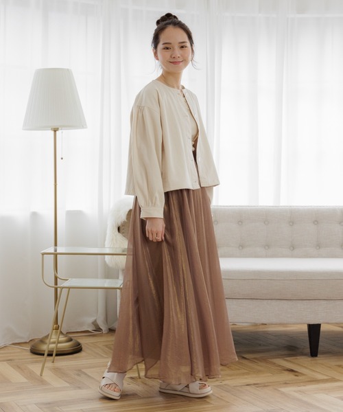 flower(フラワー)の「サニージャケット2(ノーカラージャケット・レディース・アイボリー・FREE)」の12枚目の写真