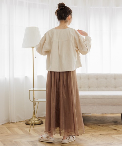 flower(フラワー)の「サニージャケット2(ノーカラージャケット・レディース・アイボリー・FREE)」の18枚目の写真