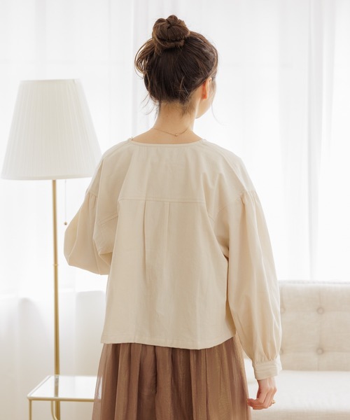 flower(フラワー)の「サニージャケット2(ノーカラージャケット・レディース・アイボリー・FREE)」の14枚目の写真