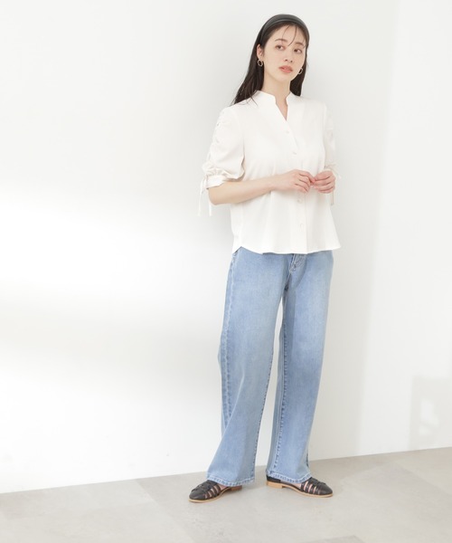 N.（N. Natural Beauty Basic）（エヌエヌナチュラルビューティーベーシック）の「【S Size Line】◆５ポケットワイドデニムパンツ（デニムパンツ・レディース・ライトブルー/ワンウォッシュ・SMALL/MEDIUM）」の7枚目の写真