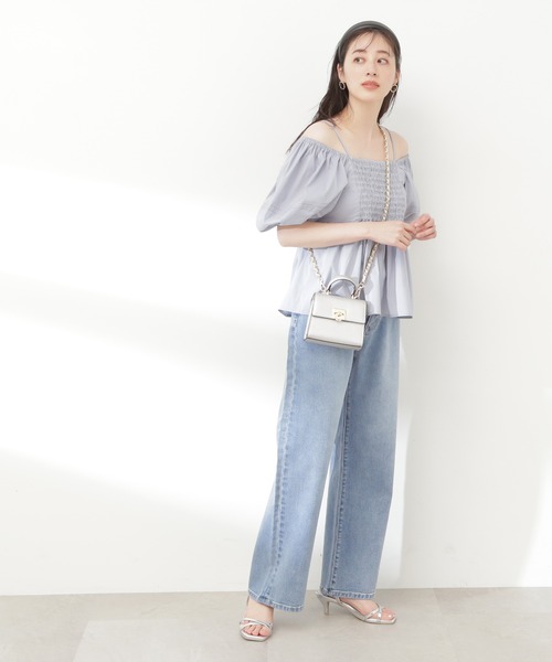 N.（N. Natural Beauty Basic）（エヌエヌナチュラルビューティーベーシック）の「【S Size Line】◆５ポケットワイドデニムパンツ（デニムパンツ・レディース・ライトブルー/ワンウォッシュ・SMALL/MEDIUM）」の8枚目の写真