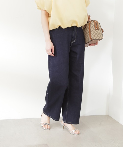 N.（N. Natural Beauty Basic）（エヌエヌナチュラルビューティーベーシック）の「【S Size Line】◆５ポケットワイドデニムパンツ（デニムパンツ・レディース・ライトブルー/ワンウォッシュ・SMALL/MEDIUM）」の12枚目の写真