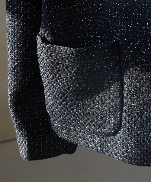 ASCLO(エジュクロ)の「ASCLO Final Tweed Jacket(ノーカラージャケット・メンズ・ブラック・FREE)」の7枚目の写真
