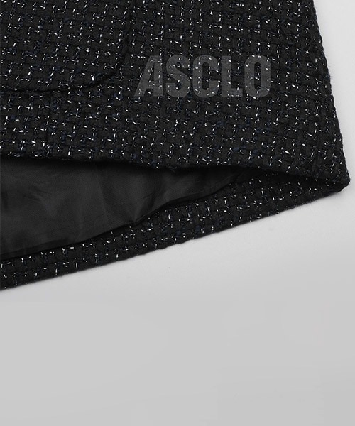 ASCLO(エジュクロ)の「ASCLO Final Tweed Jacket(ノーカラージャケット・メンズ・ブラック・FREE)」の15枚目の写真
