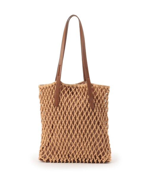 SHOO・LA・RUE（シューラルー）の「◆素材コンビマクラメトート（トートバッグ・レディース・ブラウン系/ブラック/アイボリー・00）」の7枚目の写真