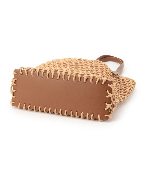 SHOO・LA・RUE（シューラルー）の「◆素材コンビマクラメトート（トートバッグ・レディース・ブラウン系/ブラック/アイボリー・00）」の4枚目の写真