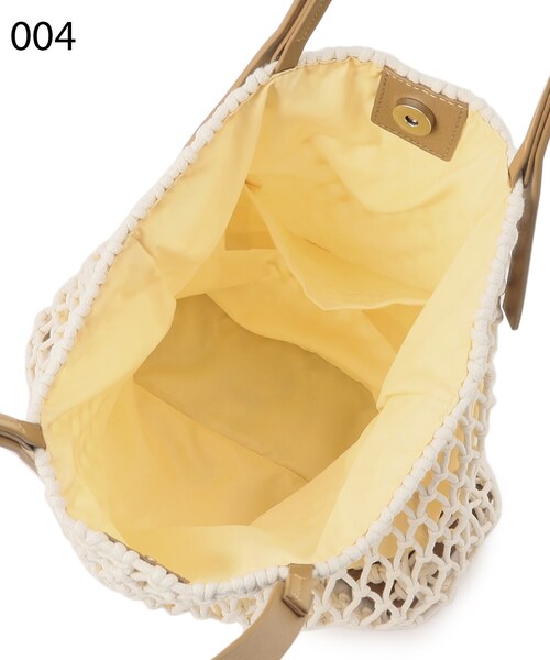 SHOO・LA・RUE（シューラルー）の「◆素材コンビマクラメトート（トートバッグ・レディース・ブラウン系/ブラック/アイボリー・00）」の9枚目の写真