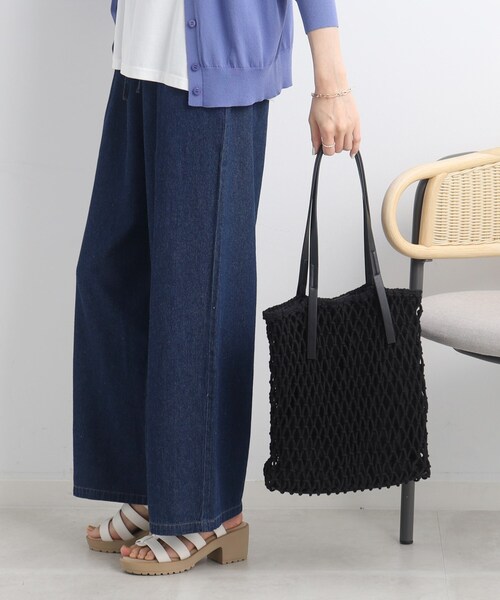 SHOO・LA・RUE（シューラルー）の「◆素材コンビマクラメトート（トートバッグ・レディース・ブラウン系/ブラック/アイボリー・00）」の15枚目の写真