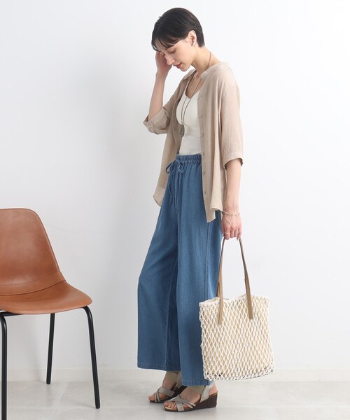 SHOO・LA・RUE（シューラルー）の「◆素材コンビマクラメトート（トートバッグ・レディース・ブラウン系/ブラック/アイボリー・00）」の16枚目の写真