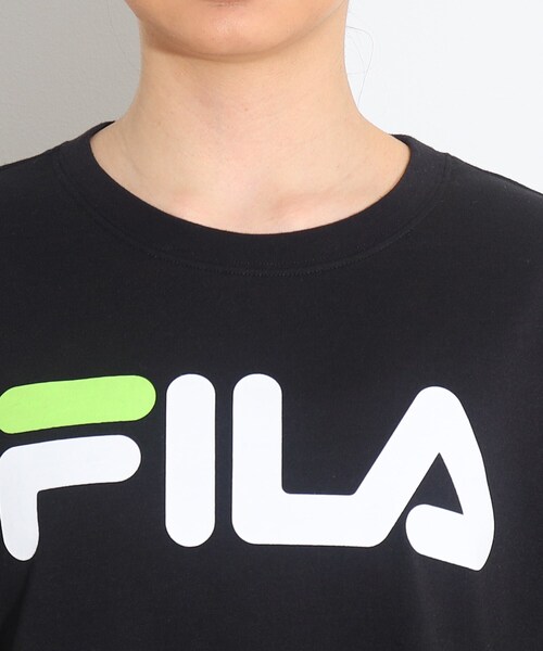 FILA(フィラ)の「【FILAコラボ】FILA×PINKLATTE バックオープンカットワンピース(ワンピース・キッズ・オフホワイト/ブラック・16/15 /14)」の6枚目の写真
