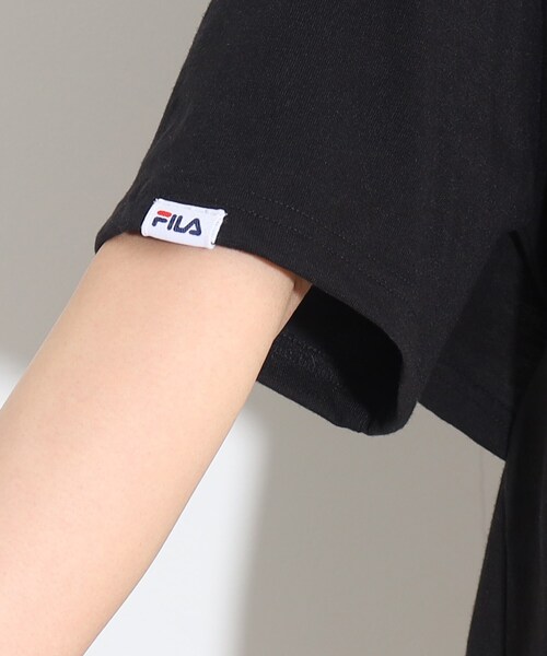 FILA(フィラ)の「【FILAコラボ】FILA×PINKLATTE バックオープンカットワンピース(ワンピース・キッズ・オフホワイト/ブラック・16/15 /14)」の7枚目の写真
