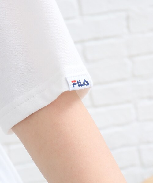 FILA(フィラ)の「【FILAコラボ】FILA×PINKLATTE バックオープンカットワンピース(ワンピース・キッズ・オフホワイト/ブラック・16/15 /14)」の11枚目の写真