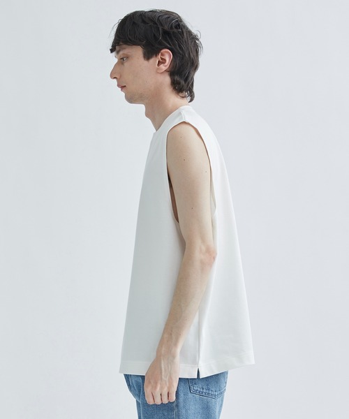 STUDIOUS(ステュディオス)の「NO SLEEVE TEE(Tシャツ/カットソー・メンズ・ブラック/ホワイト・2/3)」の13枚目の写真
