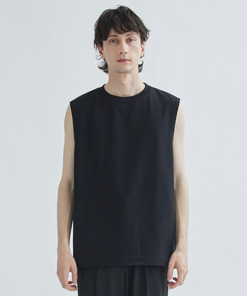 STUDIOUS(ステュディオス)の「NO SLEEVE TEE(Tシャツ/カットソー・メンズ・ブラック/ホワイト・2/3)」の18枚目の写真
