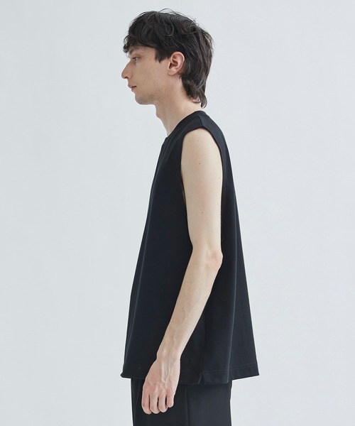 STUDIOUS(ステュディオス)の「NO SLEEVE TEE(Tシャツ/カットソー・メンズ・ブラック/ホワイト・2/3)」の14枚目の写真