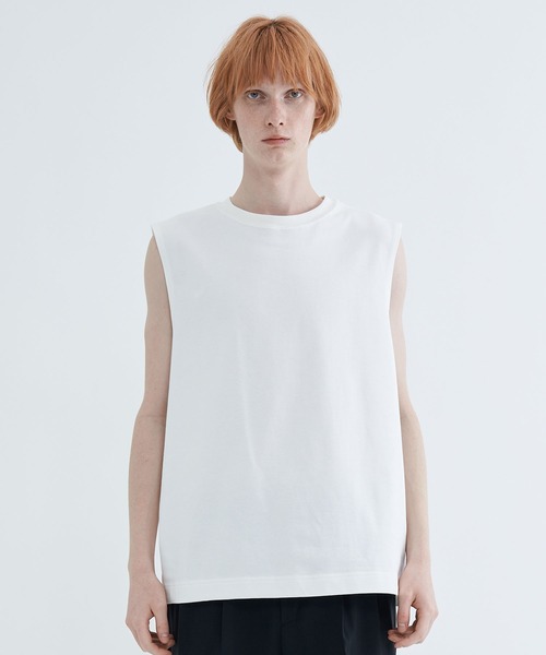STUDIOUS(ステュディオス)の「NO SLEEVE TEE(Tシャツ/カットソー・メンズ・ブラック/ホワイト・2/3)」の20枚目の写真
