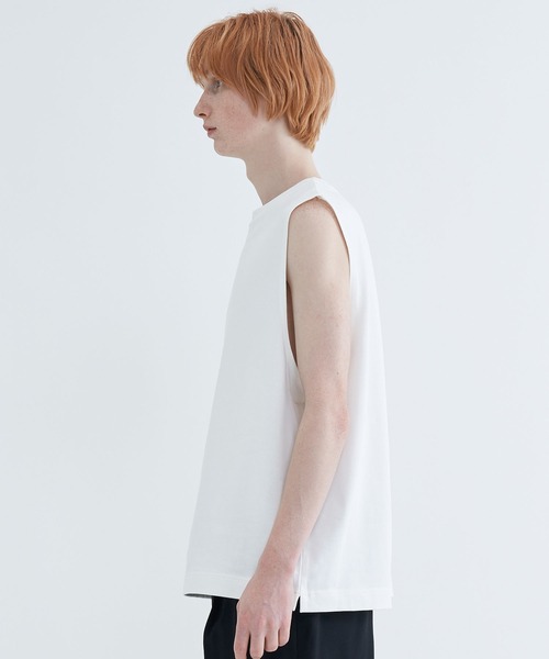STUDIOUS(ステュディオス)の「NO SLEEVE TEE(Tシャツ/カットソー・メンズ・ブラック/ホワイト・2/3)」の21枚目の写真