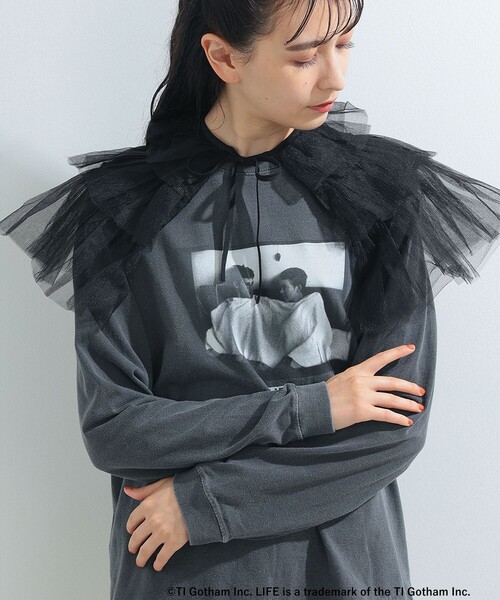 Ray BEAMS（レイビームス）の「DIR 69 × Ray BEAMS / 別注 チュール 付け襟（その他小物・レディース・ブラック/グレー・ONE SIZE）」の11枚目の写真