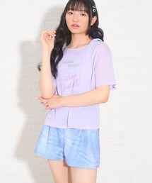 PINK-latte（ピンクラテ）の「【プールグッズ/セットアイテム】マクラメTシャツ付き水着4点セット（水着・キッズ）」