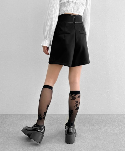 LVEU.(ラブユ.)の「High waist stitched design culottes / ハイウエストステッチデザインキュロット(その他パンツ・レディース・ブラック・FREE)」の5枚目の写真