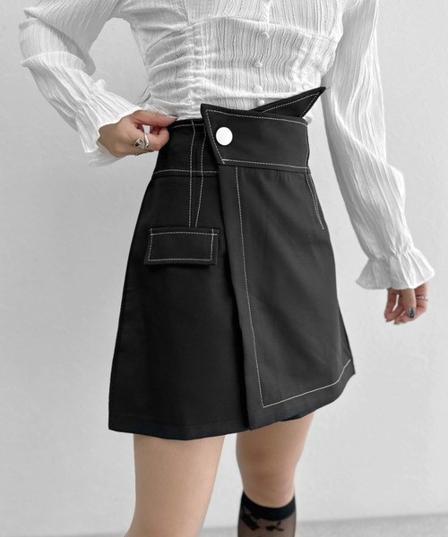 LVEU.(ラブユ.)の「High waist stitched design culottes / ハイウエストステッチデザインキュロット(その他パンツ・レディース・ブラック・FREE)」の12枚目の写真
