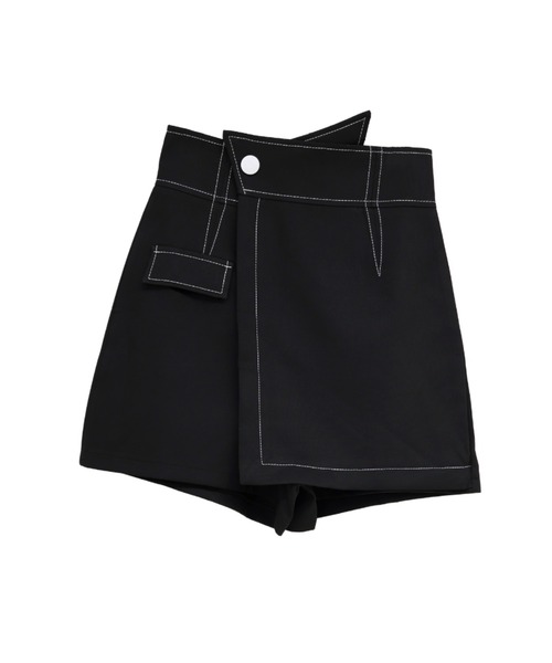 LVEU.(ラブユ.)の「High waist stitched design culottes / ハイウエストステッチデザインキュロット(その他パンツ・レディース・ブラック・FREE)」の7枚目の写真