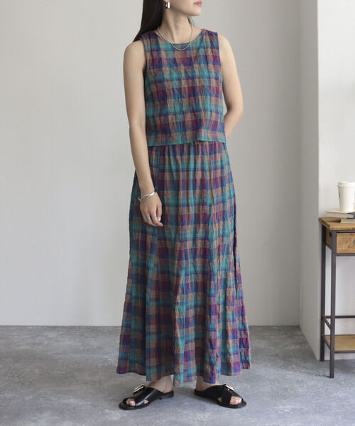 fredy emue（フレディエミュ）の「チェックフレアースカート（スカート・レディース・ブルー系その他/パープル系その他・38/36）」の10枚目の写真