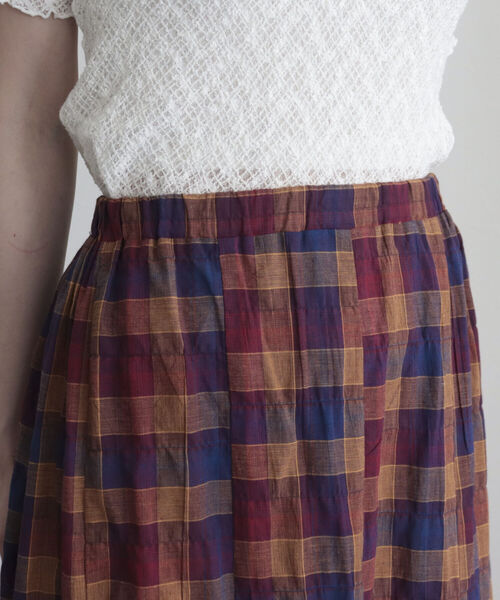 fredy emue（フレディエミュ）の「チェックフレアースカート（スカート・レディース・ブルー系その他/パープル系その他・38/36）」の9枚目の写真
