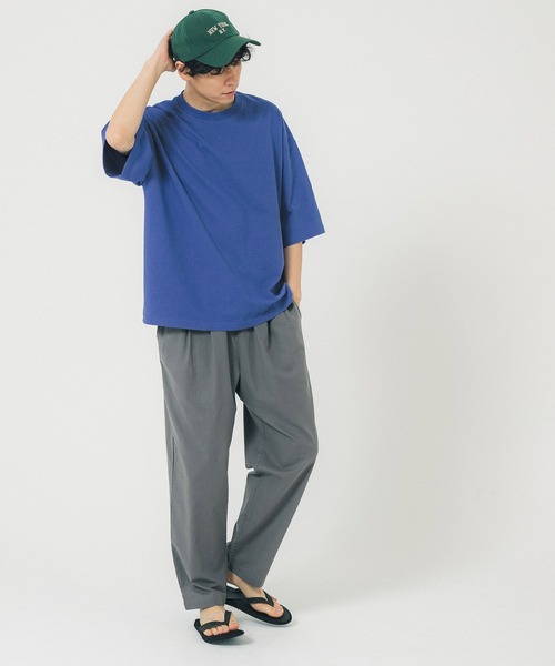 coca（coca）（コカ）の「メンズワンポイント刺繍Tシャツ（Tシャツ/カットソー・メンズ・ホワイト/ダークブルー・M/L/XL）」の4枚目の写真