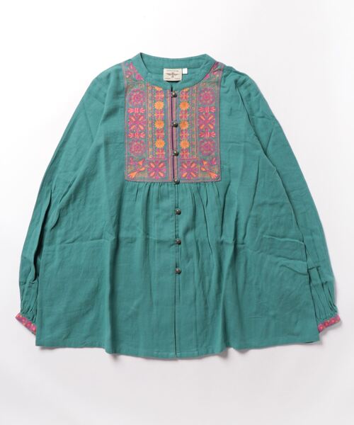チチカカ（チチカカ）の「チバイ刺繍ブラウス（シャツ/ブラウス・レディース・ブラック/ブルーグリーン/オフホワイト・FREE）」の22枚目の写真
