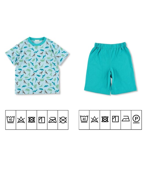 BRANSHES(ブランシェス)の「【WEB限定】パジャマ 半袖セットアップルームウェア(ルームウェア/パジャマ・キッズ・ネイビー/オフホワイト/ターコイズブルー・110/100/140/120/130)」の8枚目の写真