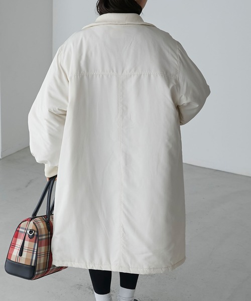 BONLECILL（ボンルシール）の「2wayリブネック バックヨークコート（その他アウター・レディース・ベージュ/カーキ/ブラック/アイボリー・FREE）」の7枚目の写真